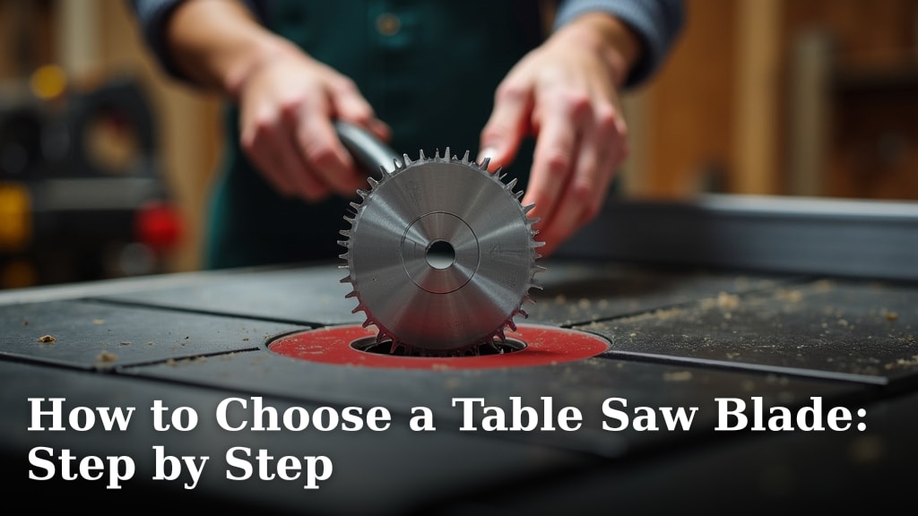 How to Choose a Table Saw Blade: Step by Step