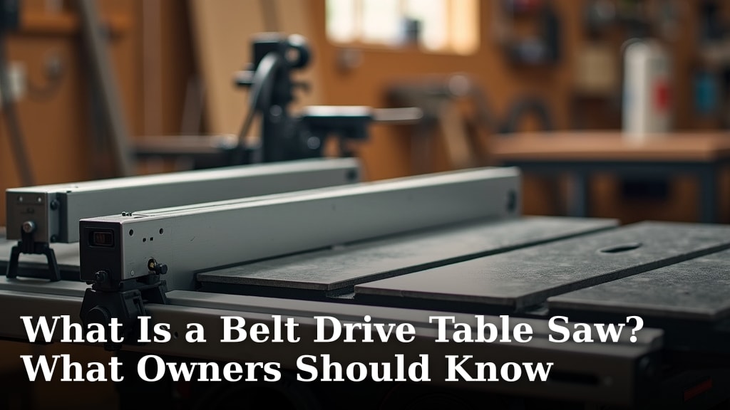 What Is a Belt Drive Table Saw? What Owners Should Know