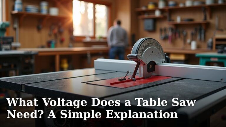 What Voltage Does a Table Saw Need? A Simple Explanation