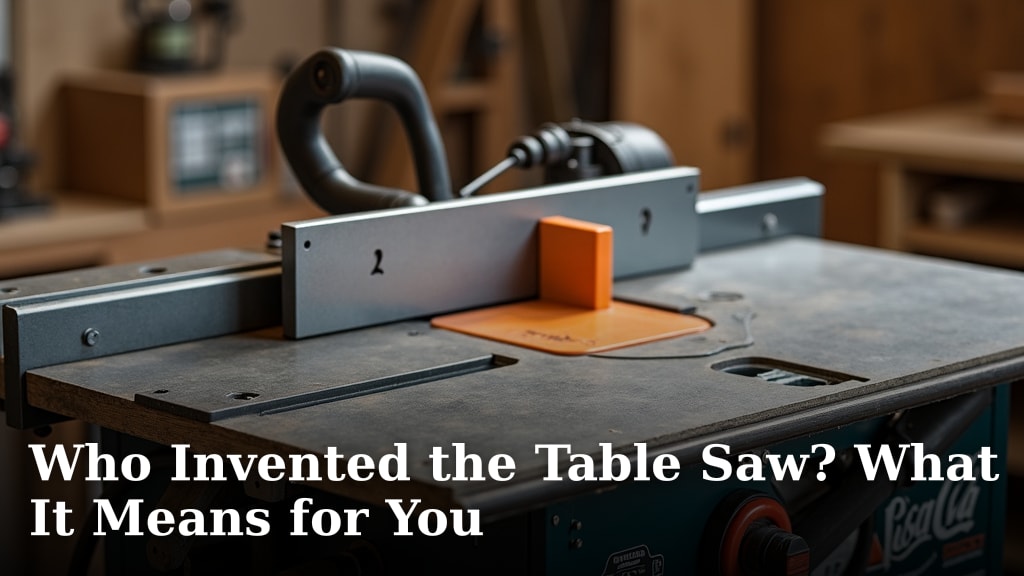Who Invented the Table Saw? What It Means for You